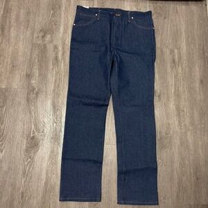 VTG Wrangler Jeans Men's 38x34 Blue Cowboy Cut Slim Fit Boot Cut NOS 936DEN